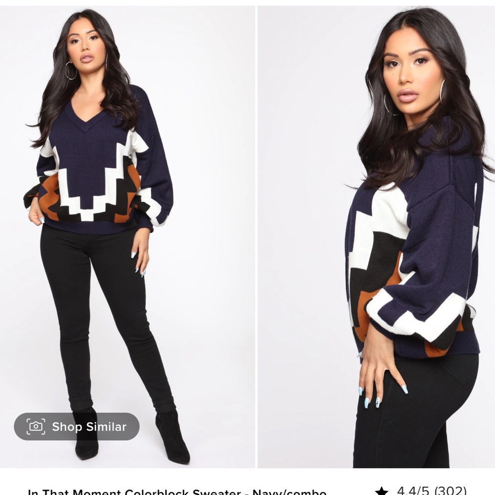 Sweater blue pattern